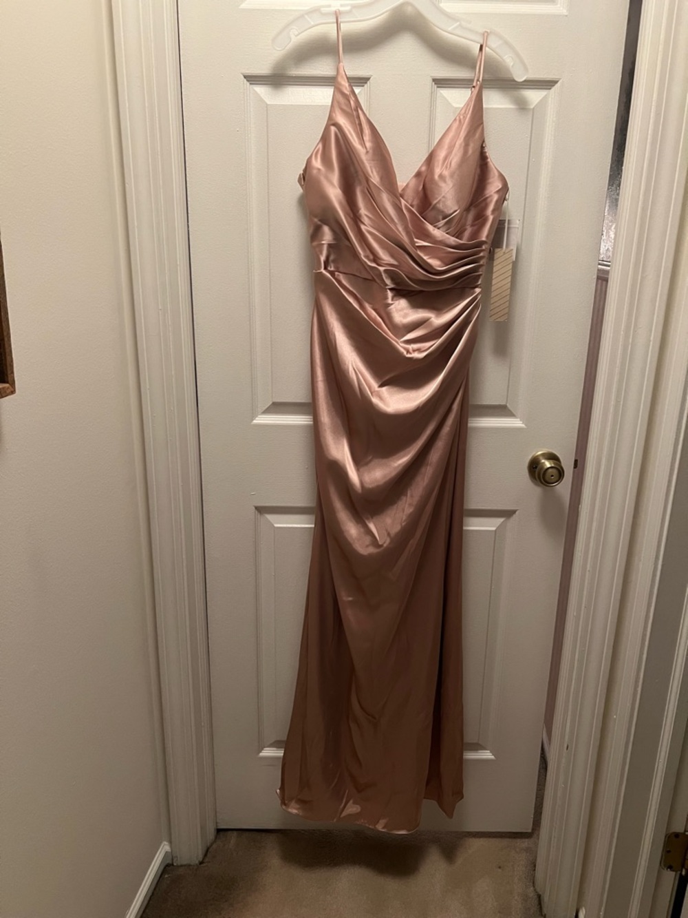 Galena Signature Satin Draped Maxi Dress